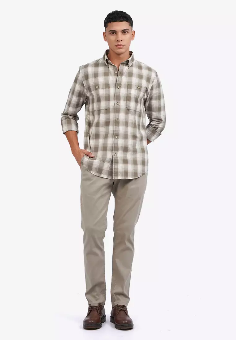 Long Sleeve Flanel Checks Shirt