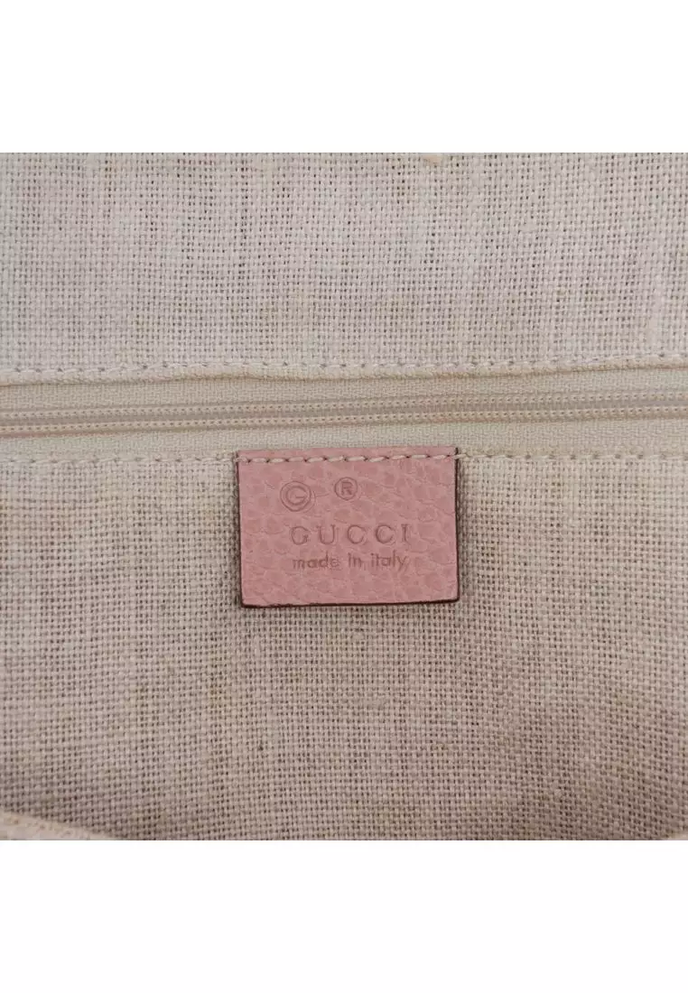 Pre-Loved Gucci Small Dollar Calfskin Gg Charm Dome Satchel