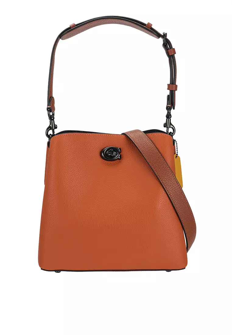 Buy Coach Polished Pebbled Leather Willow Saddle Bag (cq) 2023 Online