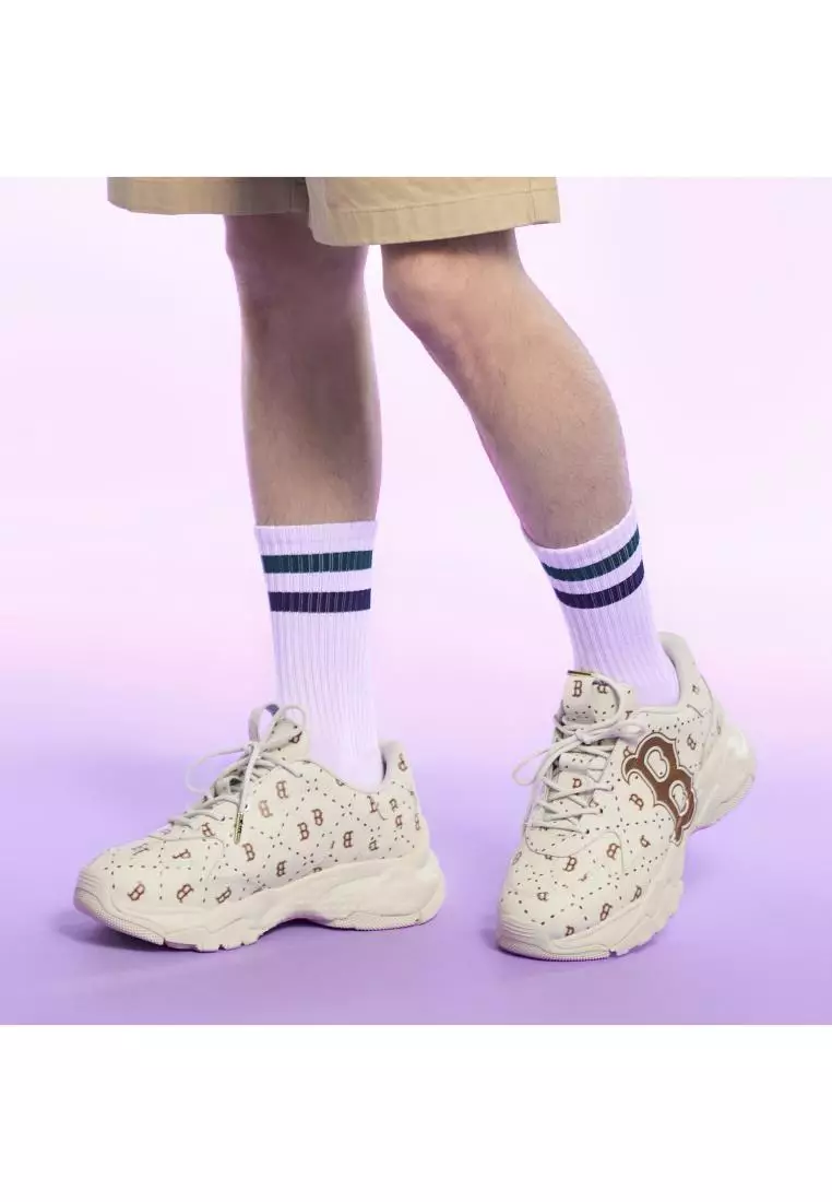 MLB BIGBALL 波士頓紅襪隊 MONOGRAM CHUNKY SAFFIANO 鞋