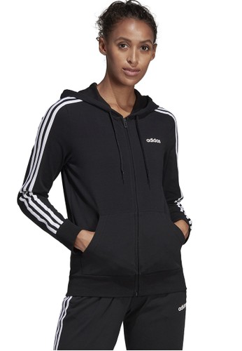 Jual ADIDAS adidas essentials 3s single jersey full zip hoodie Original |  ZALORA Indonesia ®