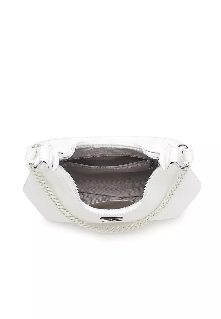 Women's Top Handle Bag / Sling Bag / Crossbody Bag / Shoulder Bag (Tas Tangan Wanita / Tas Selempang Wanita / Tas Bahu Wanita) - Putih