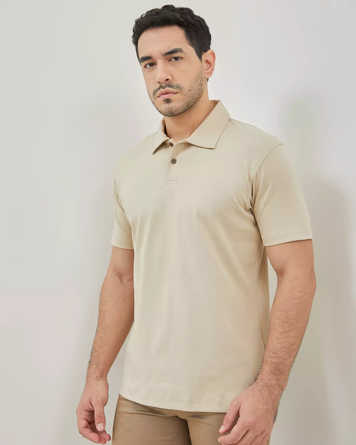 MEN'S CREAM POLO SHIRT