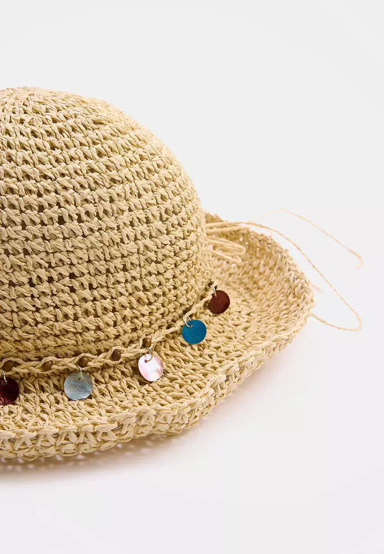 帽子 MEDI BEADS STRING STRAW HAT Trendyol Beads Detailed Straw Hat 2026 | Buy Trendyol Online