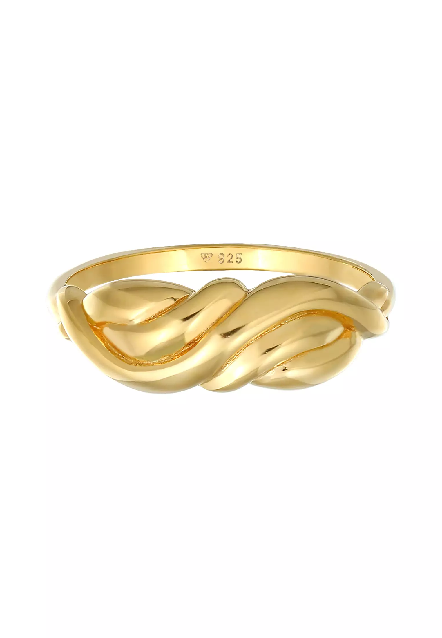 Ring Knot Curved Boho Style Trend Blogger Gold Plated