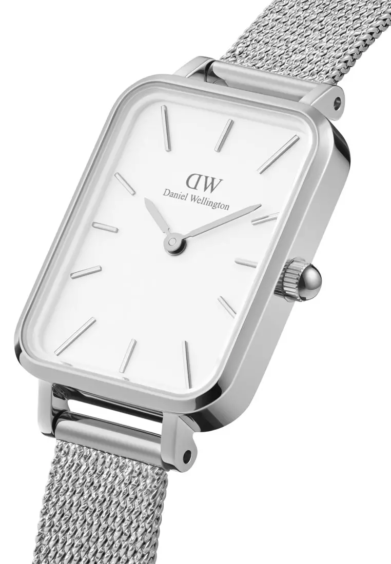 Quadro Sterling 20x26mm Silver Watch Mesh strap Sliver Female watch Ladies watch Watch for women DW
