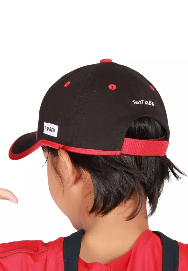 Twist Kids [Official Store] - Sean C, Sport Series, Topi Baseball Anak Laki-Laki (usia 4-14 tahun) Warna Merah (Red)
