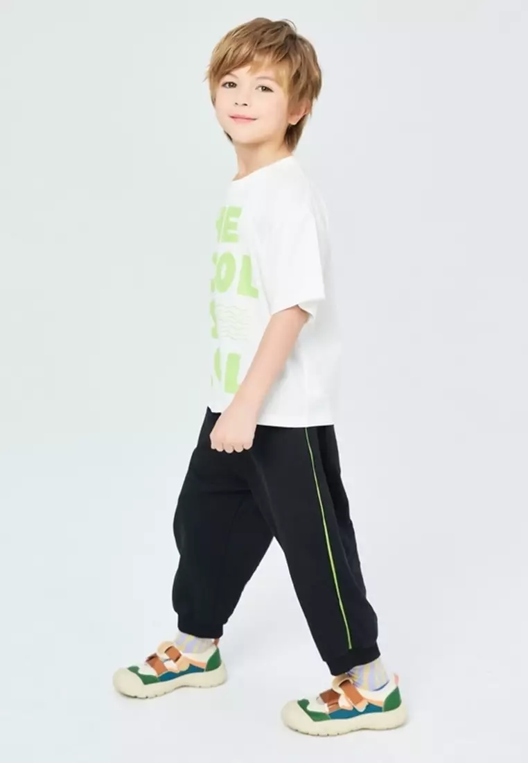 马拉丁男针织长裤黑色夏季裤