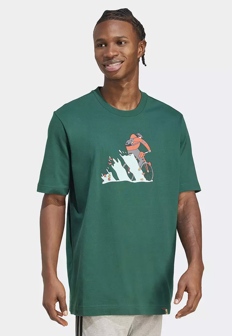 Doodle Hunt Bike Graphic T-Shirt