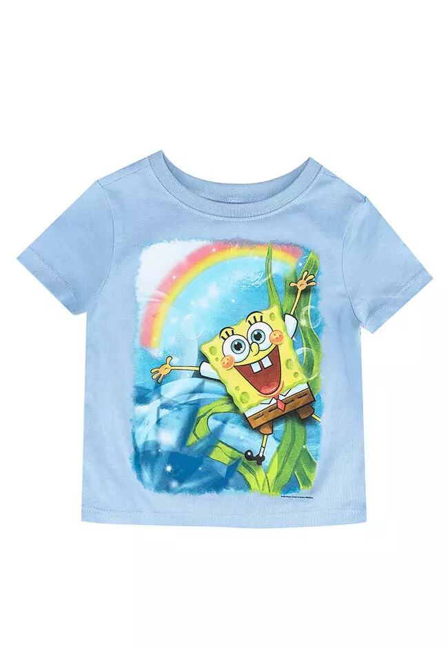 Printed T-shirt - Blue/SpongeBob SquarePants - Kids