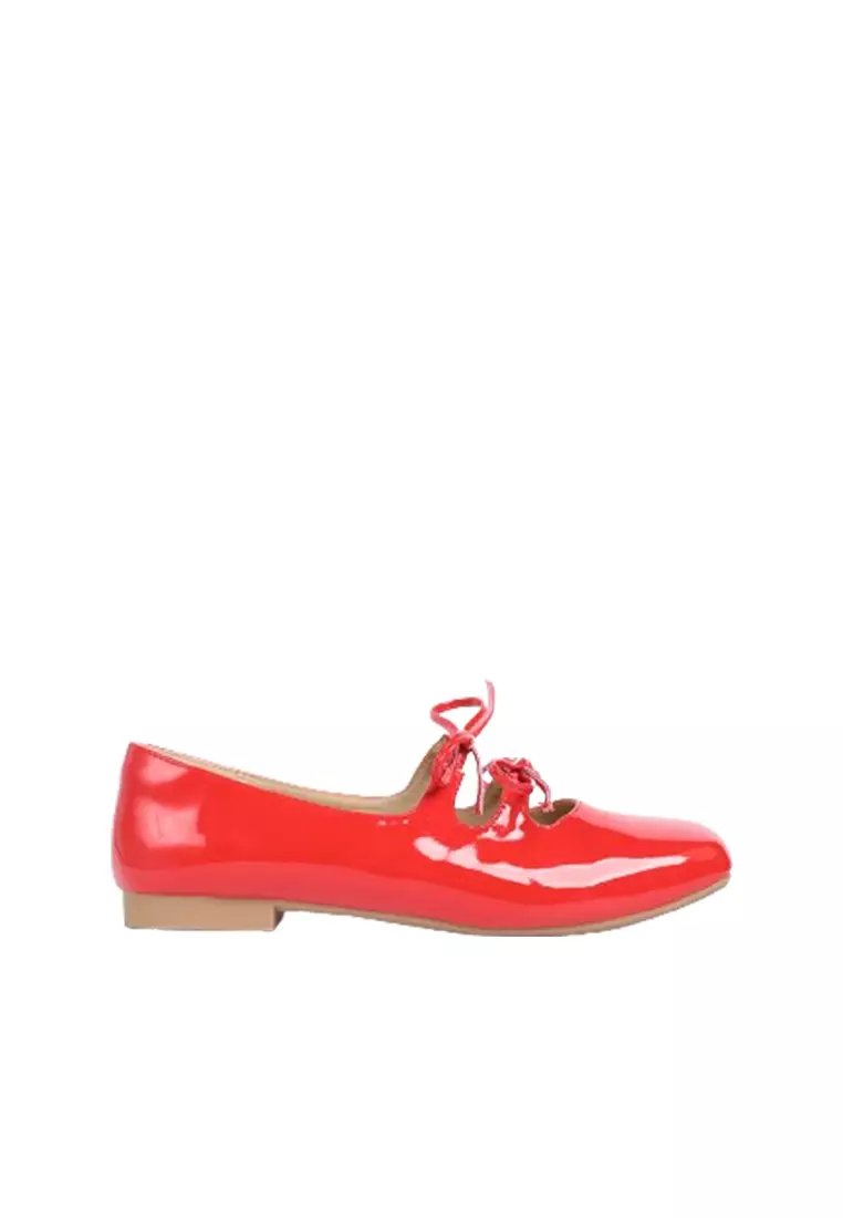 Discount on Happy2U  shoes - SKU: Clara Glossy Ribbon Flats