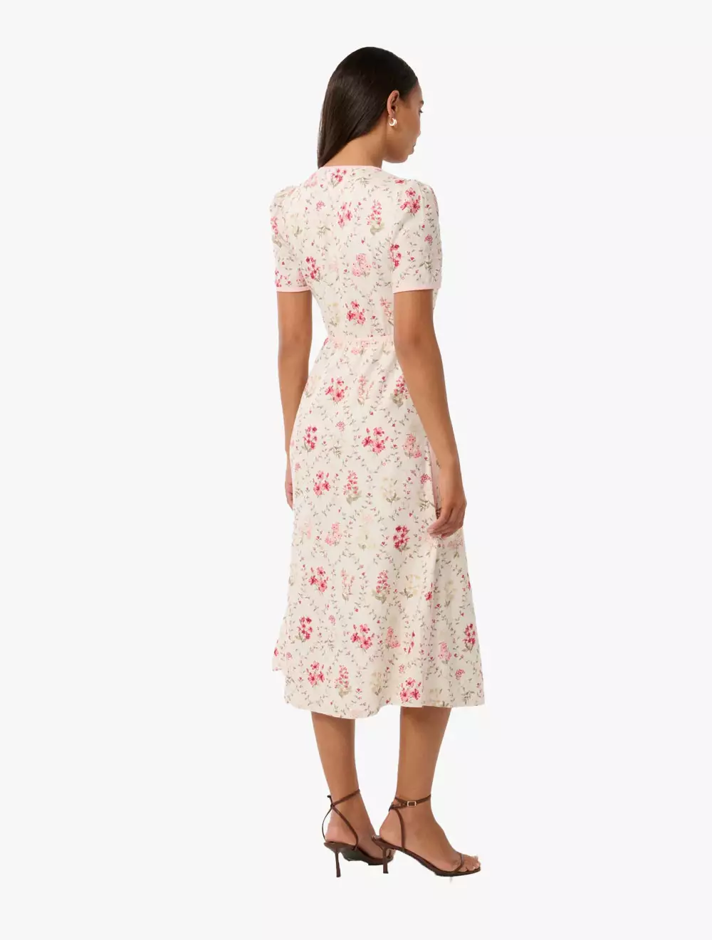 Sabrina Printed Linen Midi Dress