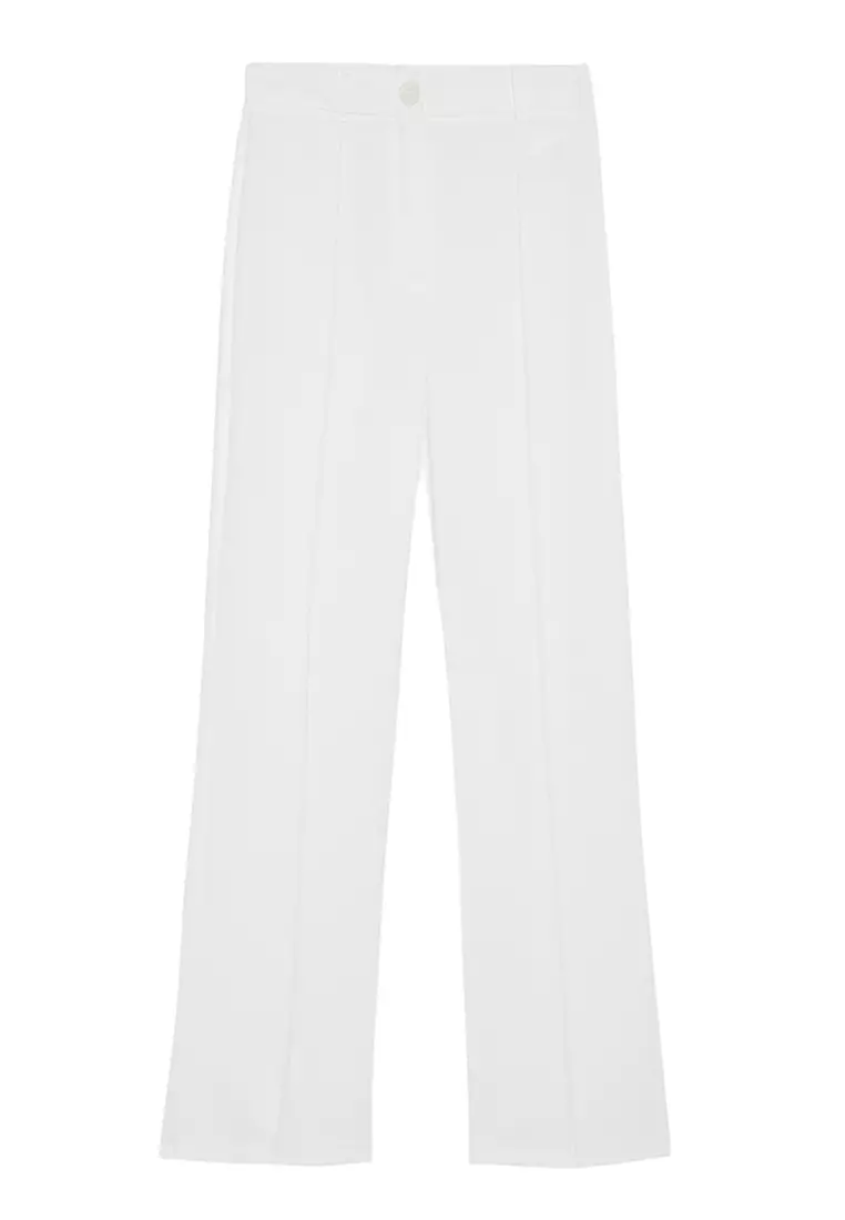 High Waist Straight Cut Trousers