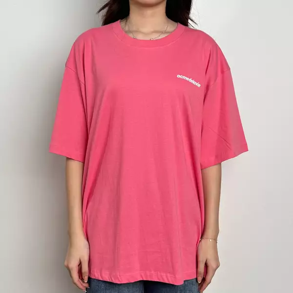 Kaos ADLV BOLD FONT TEXT BASIC WHITE PINK TSHIRT 100% ORIGINAL