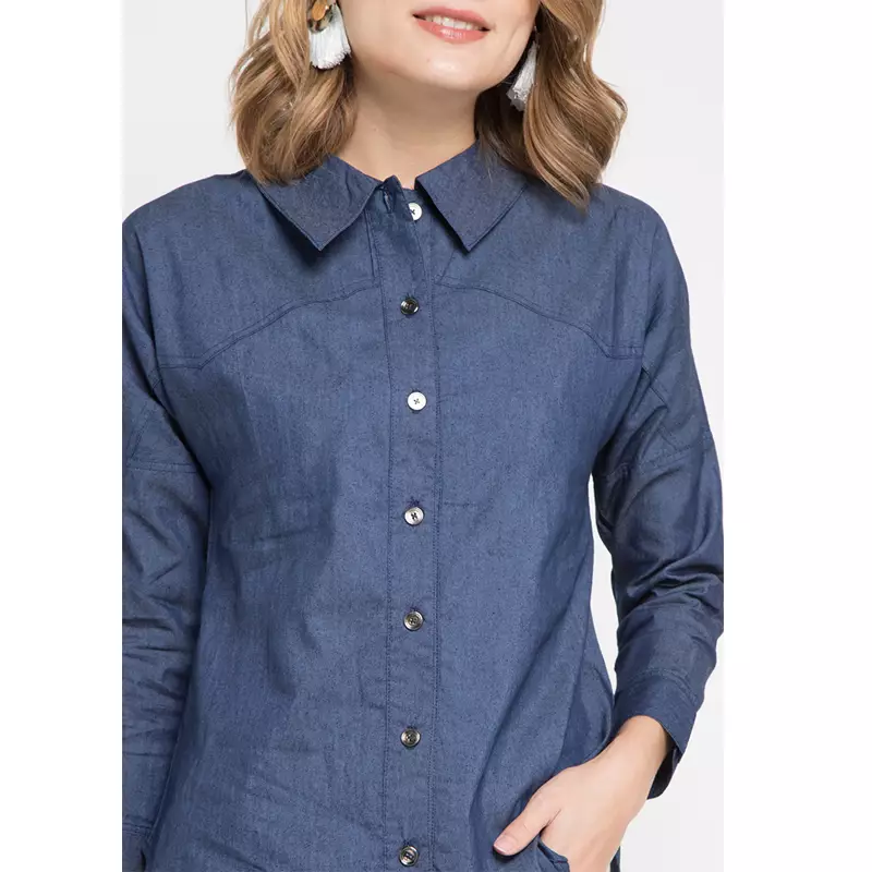 Sophixtic Drew Denim Shirt in Dark Blue