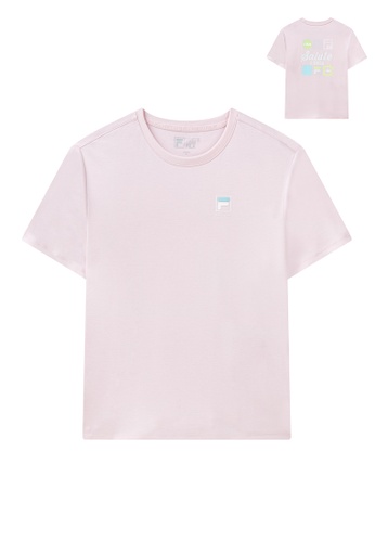 FILA pink F-box Logo Cotton T-shirt 27A79AAAA7C4CBGS_1