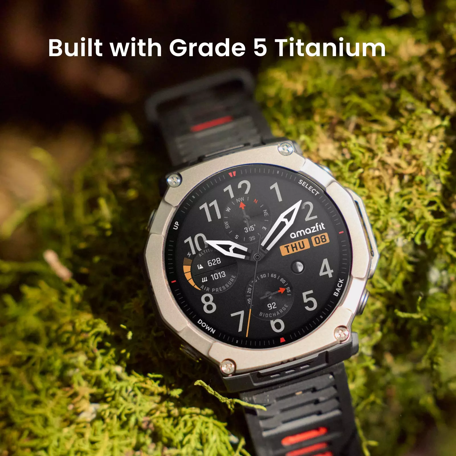 Amazfit T-Rex Ultra 2 Black Magma | Smartwatch Outdoor GPS | 1,5" AMOLED Sapphire Glass | 30 Days Battery | 180+ Sport Modes