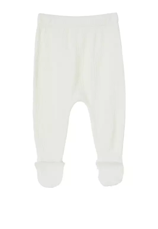 Organic Pointelle Footed Leggings