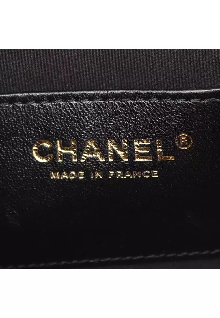 Pre-Loved Chanel Cc Quilted Lambskin East West Single Flap