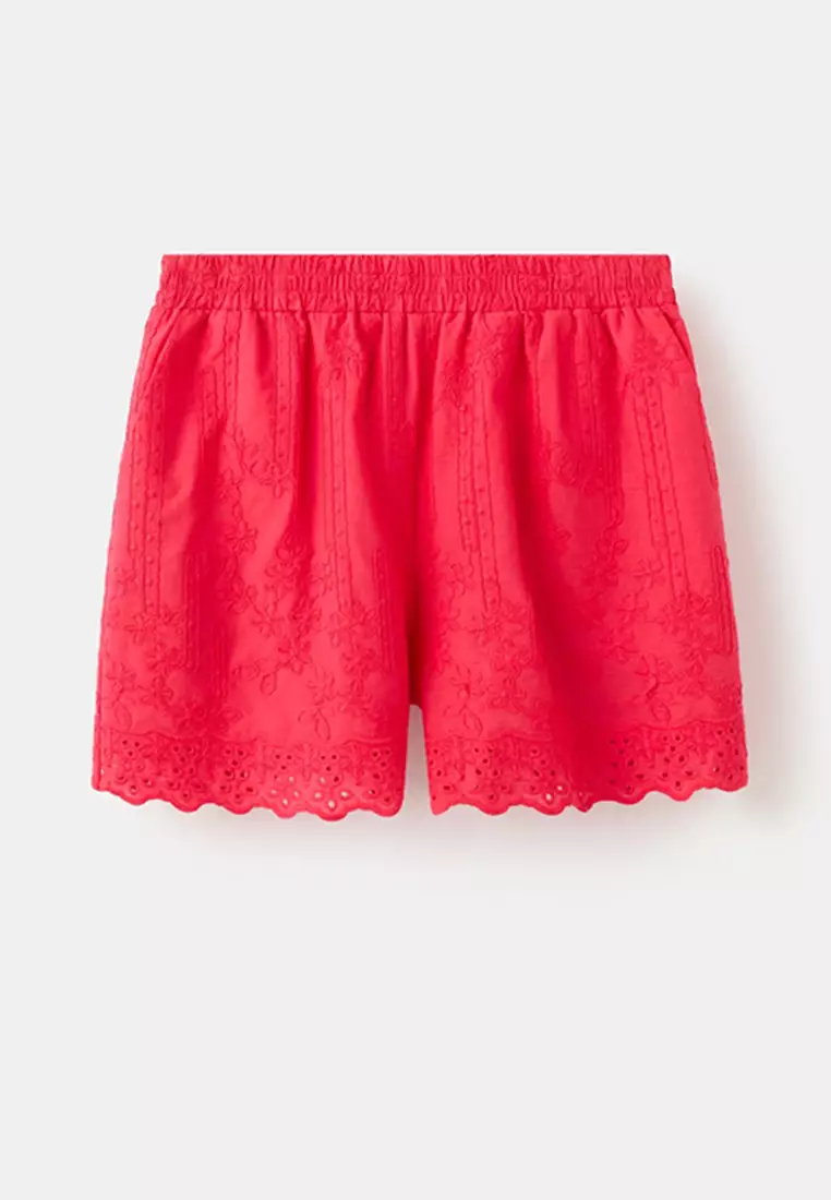 Floral Embroidered Shorts