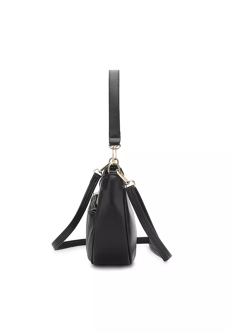 Women's Top Handle Bag / Sling Bag / Crossbody Bag / Shoulder Bag (Tas Tangan Wanita / Tas Selempang Wanita / Tas Bahu Wanita) - Hitam