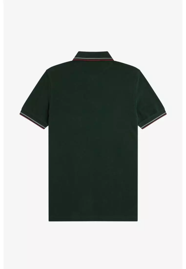Fred Perry M3600 Twin Tipped Fred Perry Shirt (Grassroots / Stockport Blue / Oxblood)