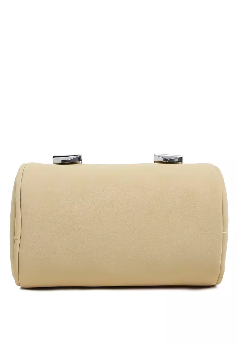 Tas Tangan Mini Silinder Warna Nude