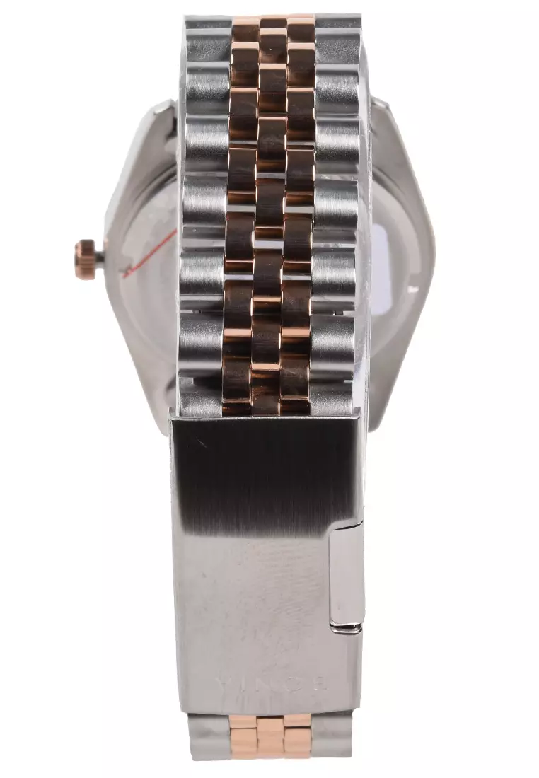 Bonia Diamond - Jam Tangan Pria - Silver Rosegold - Stainless Steel Bracelet - BNB10552-1633
