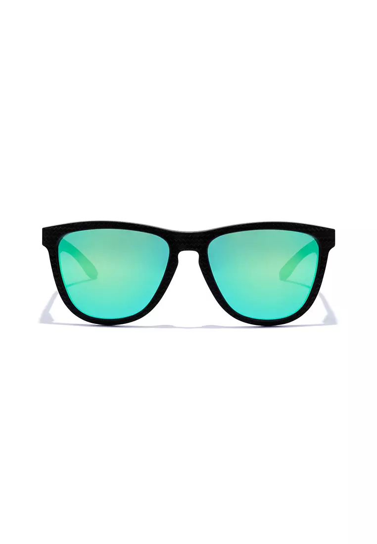 HAWKERS POLARIZED Emerald ONE CARBONO RAW. Sunglasses for Men and Women, Unisex. UV400 protection. Official product designed and made in Spain. HONR21NFTP