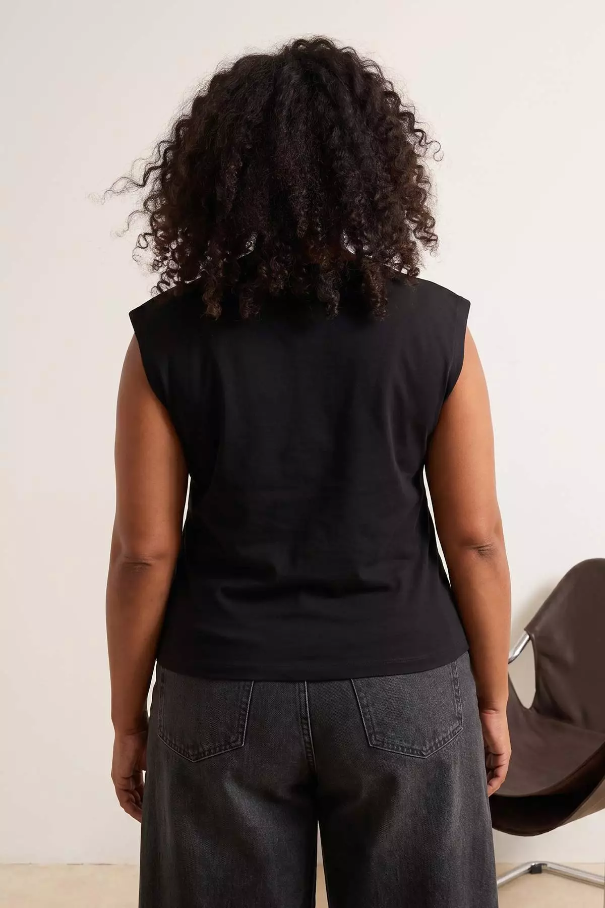 Black-Grey 2-Pack Oversize Fit Basic Plus Size T-Shirt Tbbss26Bf00030