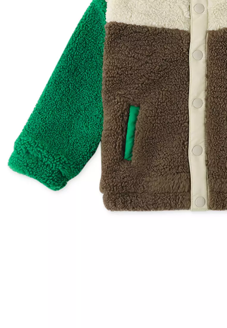 Baby Boys Color Block Sherpa Jacket