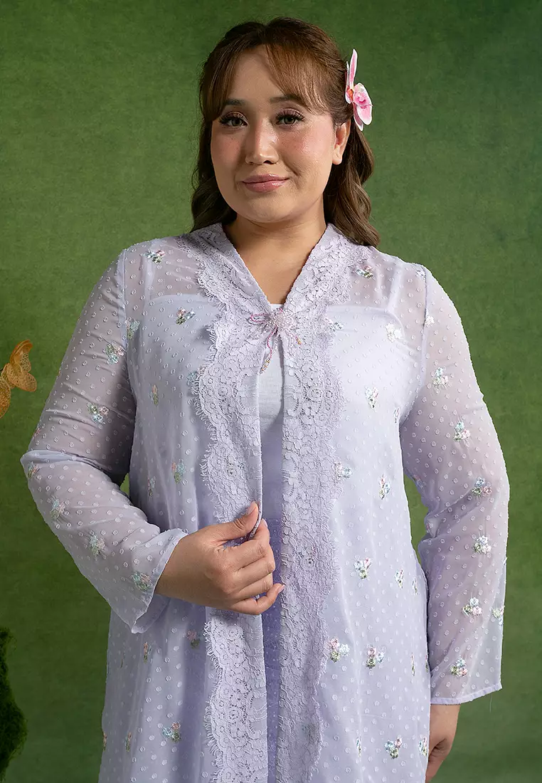 Ita Polka Dot Long Kebaya Top