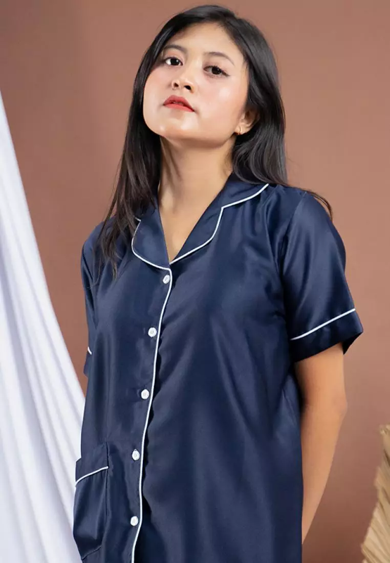 Piyama Satin Sleepwear One Set Pyjamas