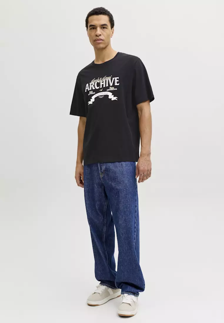 Short Sleeve Denim Crew Neck Tee