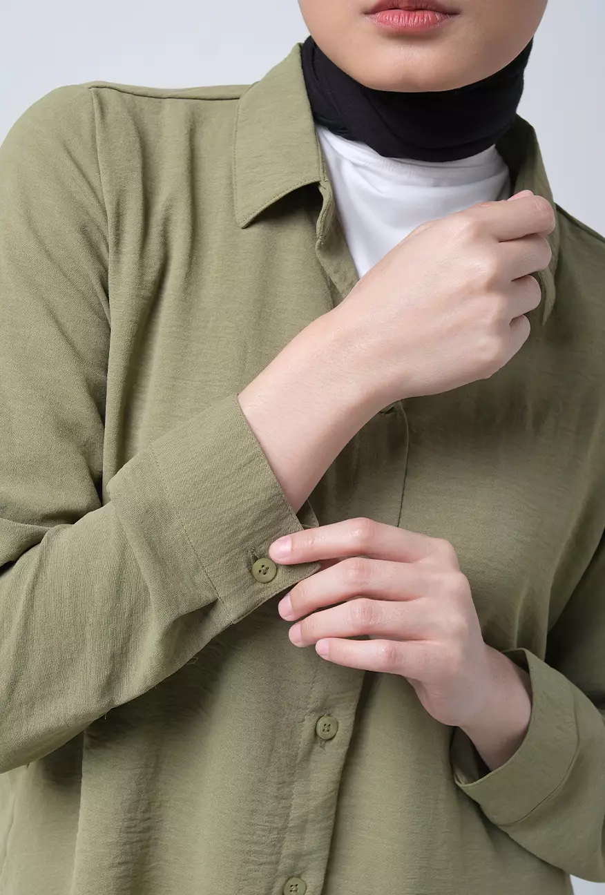 Kemeja Wanita Joanna Sage Green