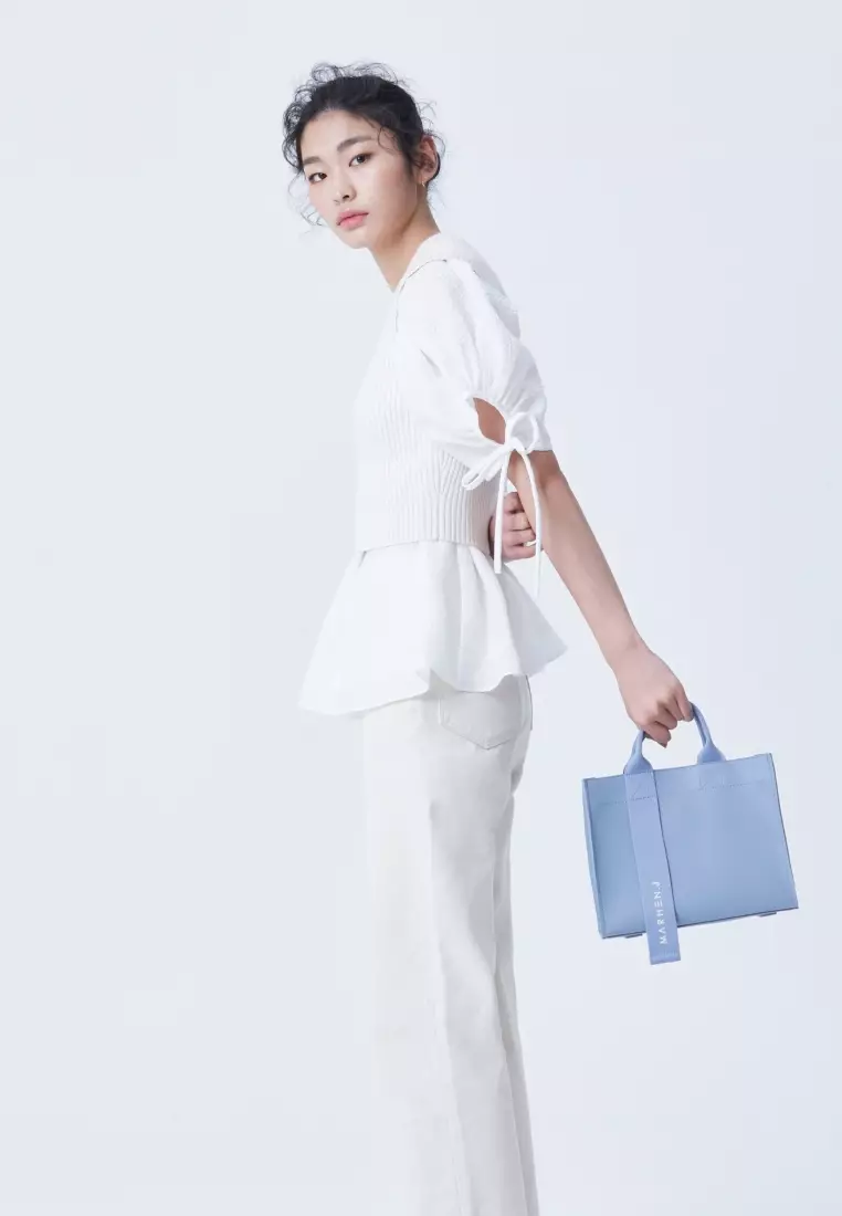 CINDY Vegan Leather Crossbody Bag Sky Blue