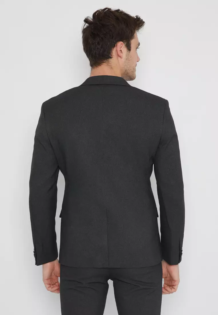 Jobb Bellwool-T2 Jas Pria Slim Fit Dark Grey 3.1