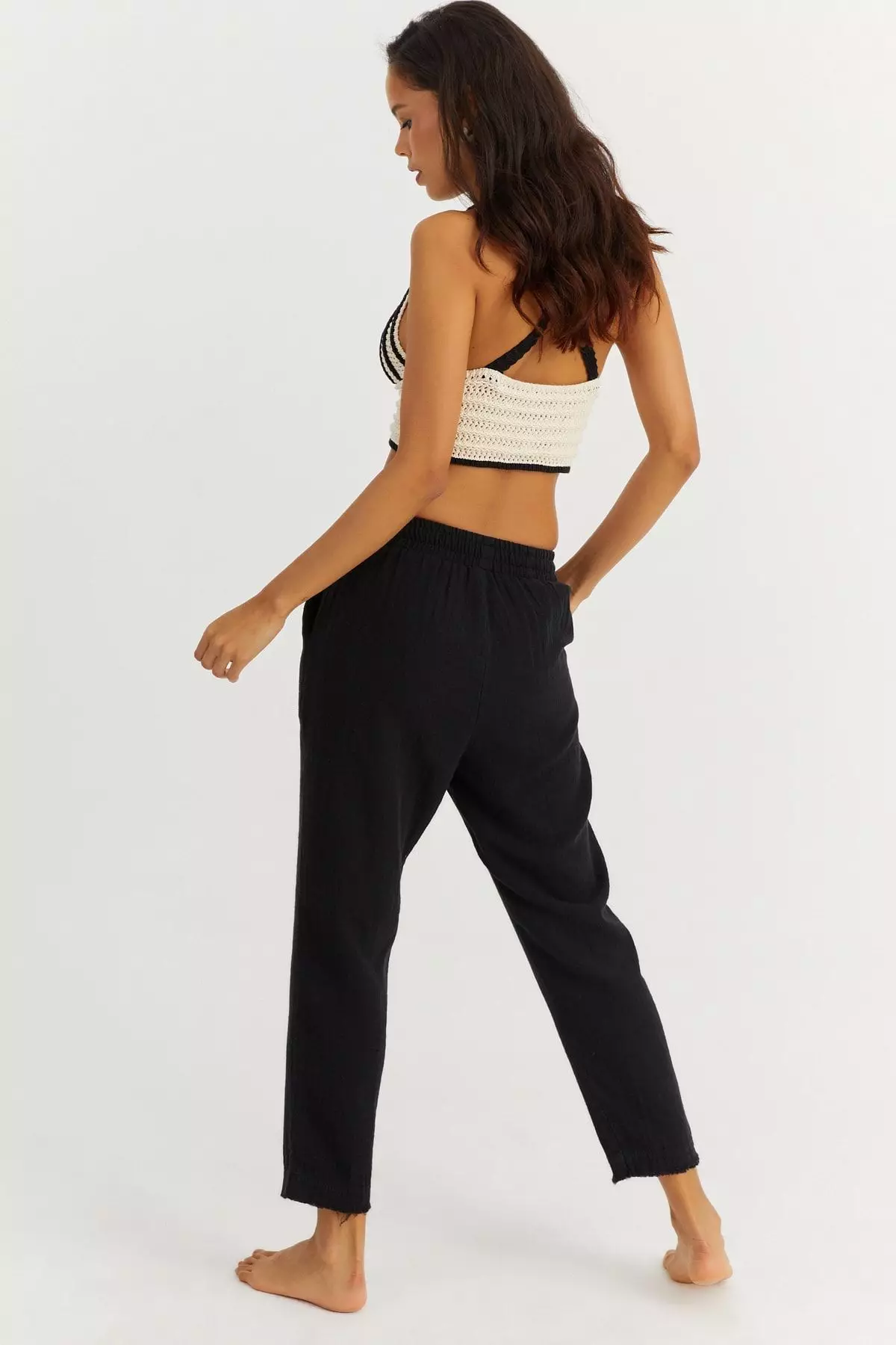Muslin Pants with Elastic Waist