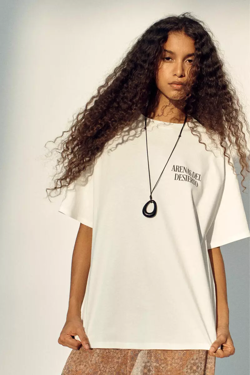 Oversized print-motif T-shirt
