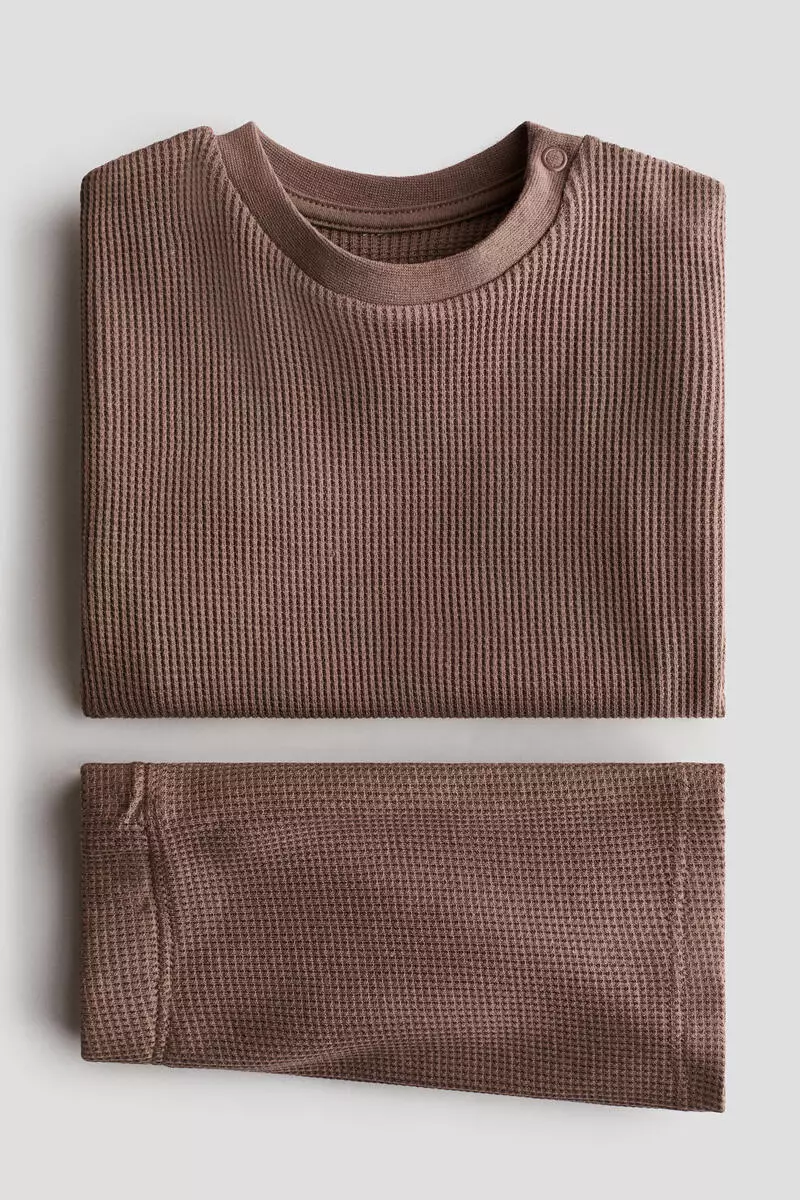 2-piece waffled cotton set