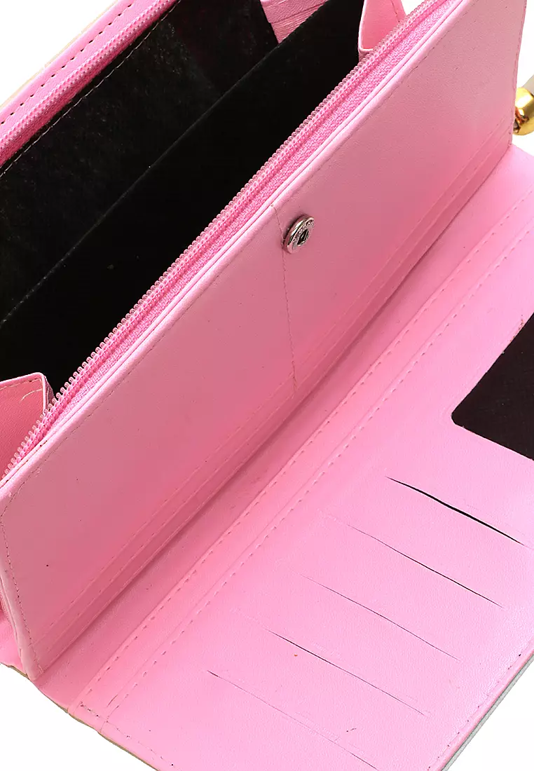 Dive Dompet Panjang Wanita Cat Ribbon Wallet Casual Many Slot Material Kulit Leather ORIGINAL - Cream