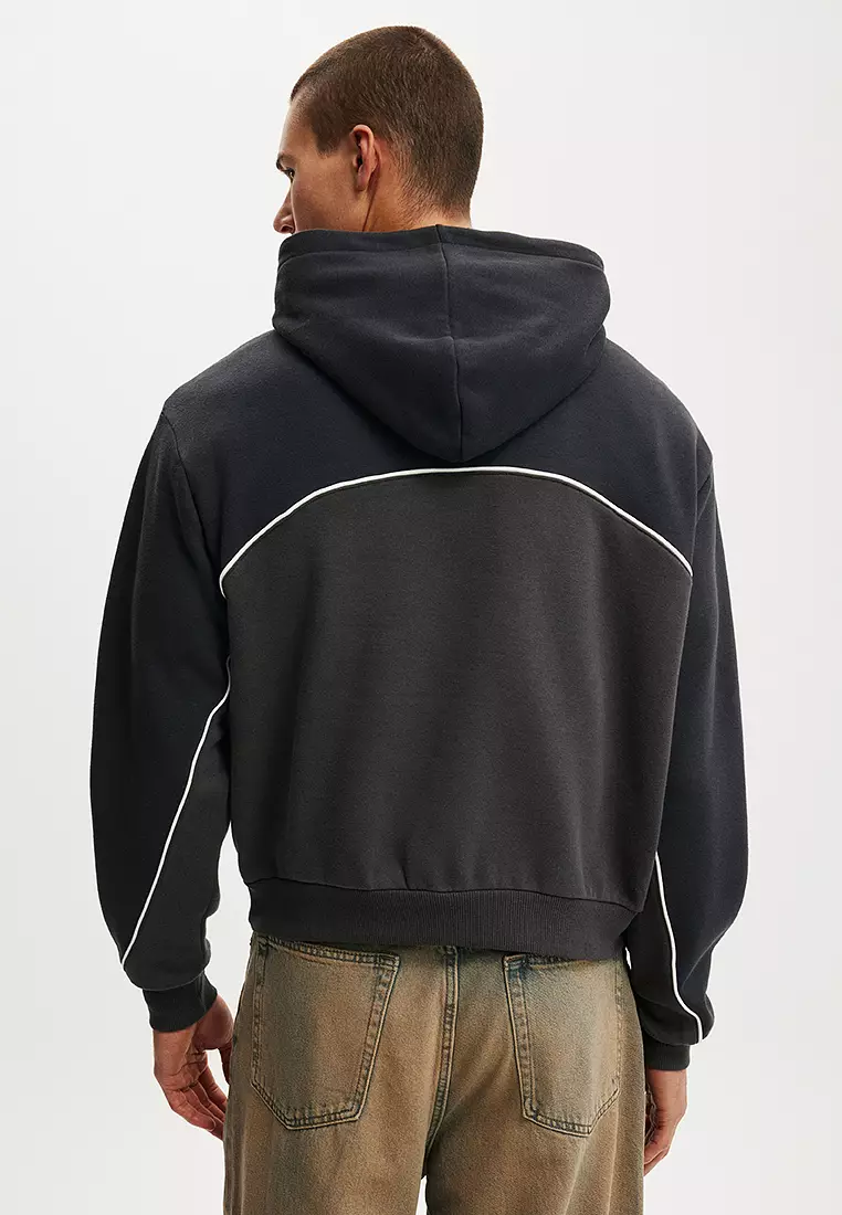 Cropped Fit Graphic Hoodie