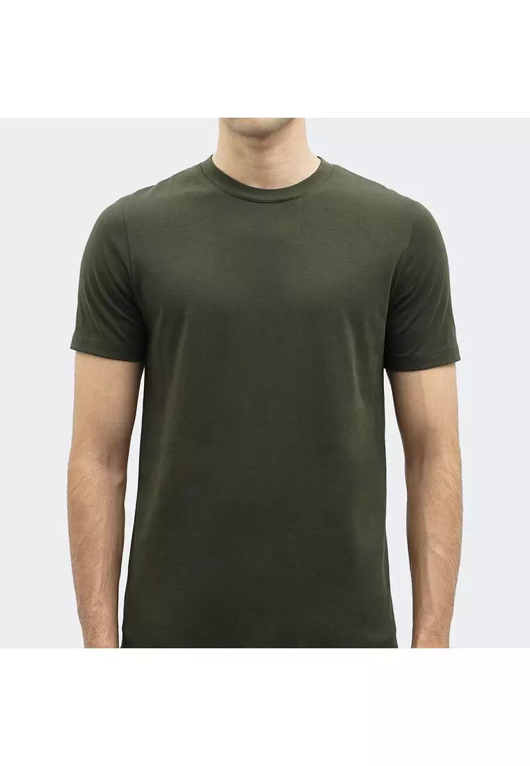 MANZONE Kaos Pria Lengan Pendek SLIM FIT Lava - Bestbuy-Olive