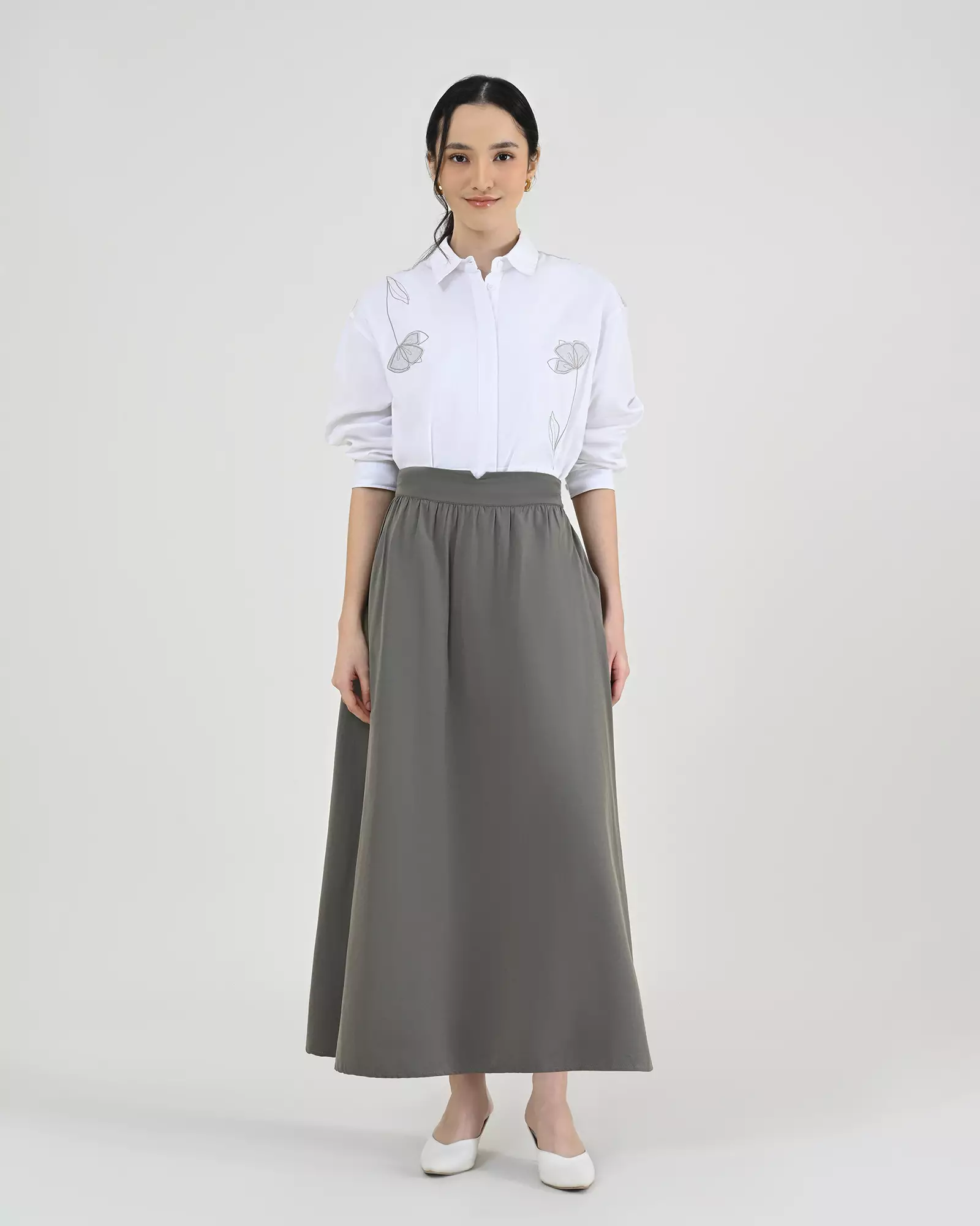 Geulis.id HAYNA SKIRT - Army