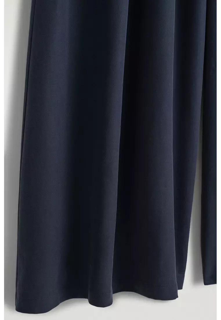TWILL PALAZZO TROUSERS
