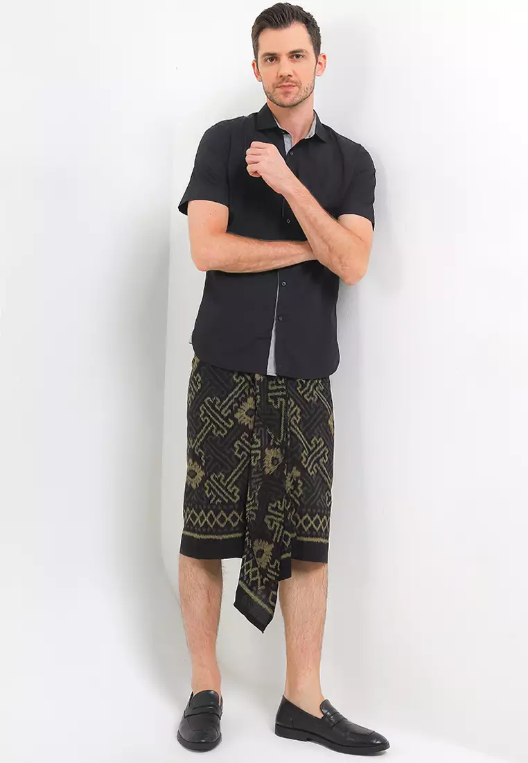 Rok Kamen Bali Pria Lilit Instan Asta Black