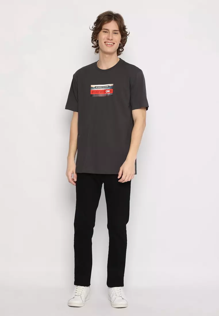 POLICE T-Shirt Cotton Combed Sablon Raster Pria 2073280421