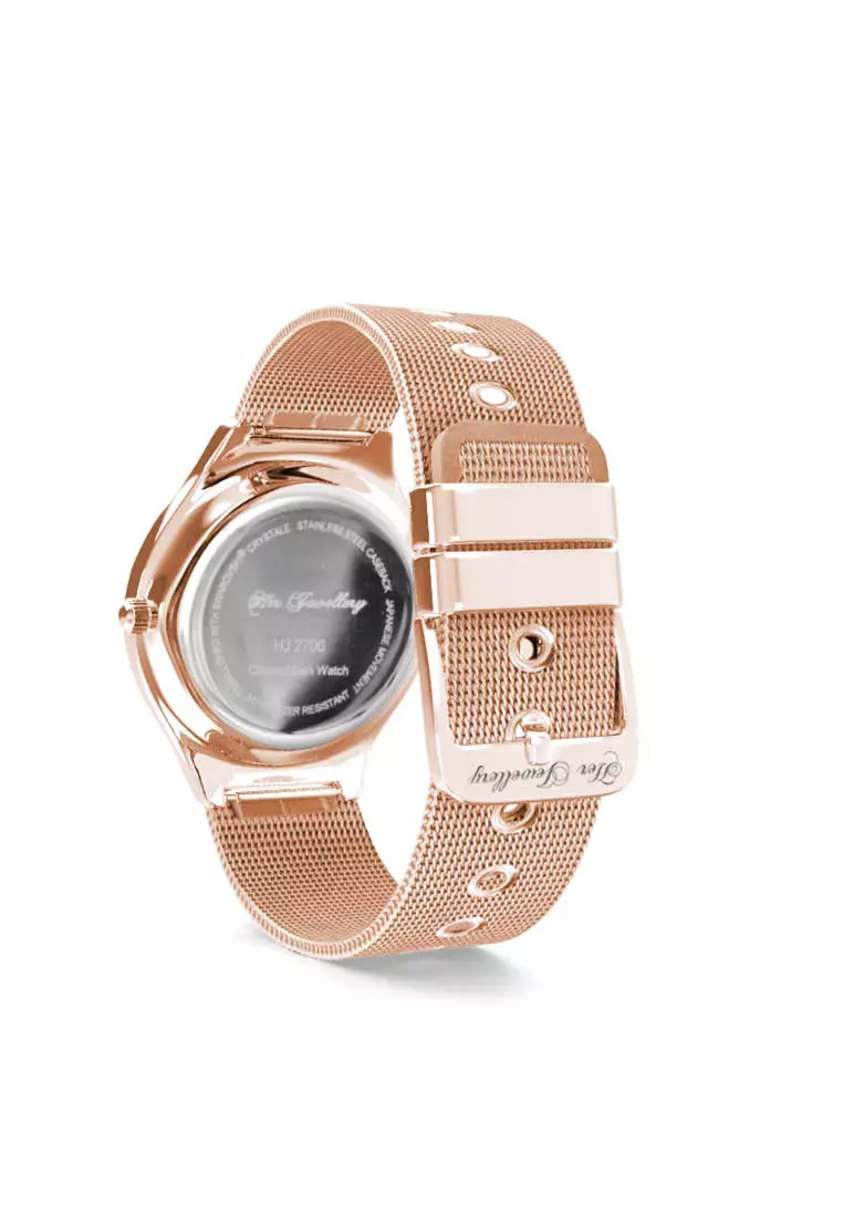 Jual Her Jewellery Classic Mesh Watch Jam Tangan Crystal Swarovski by