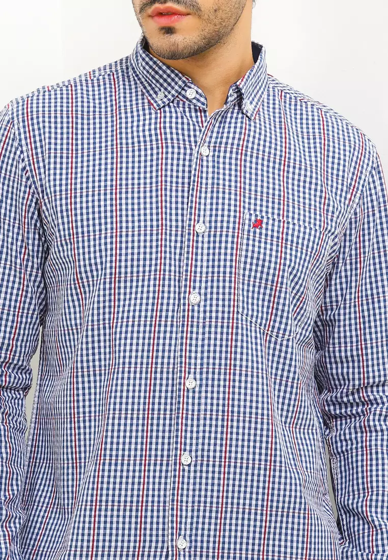 Cotton Dobby Checked Shirt KLL452