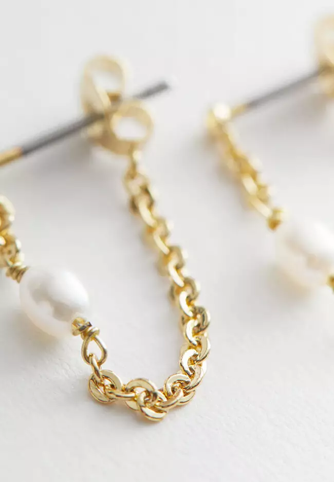 Buy Other Stories Pearl Pendant Chain Drop Earrings 2024 Online